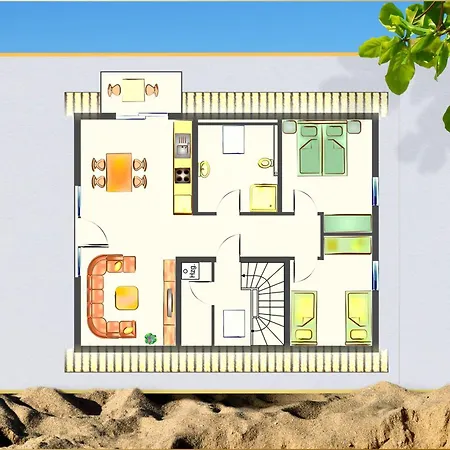 Sonneninsel Strandmöwe Obergeschoss